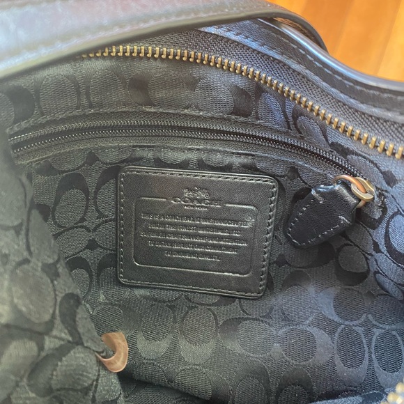 Coach Mini Bleeker Black Leather Crossbody Duffle Bag - Picture 4 of 9